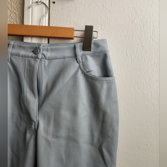 NWOT OAK & FORT- Straight Fit Vegan Leather Pant - Picture 5 of 8